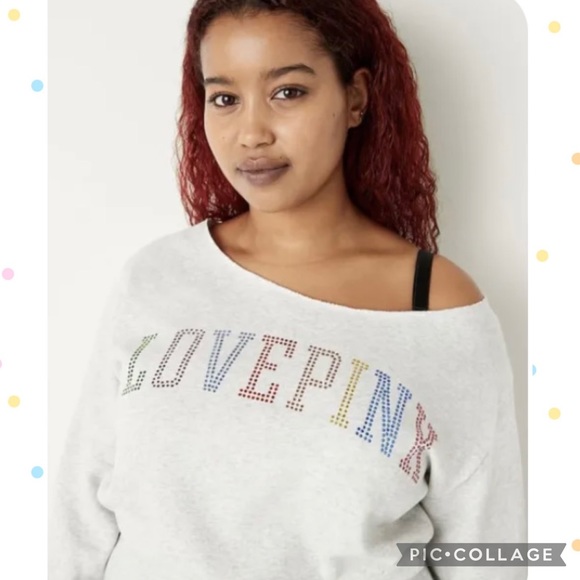 Victorias Secret Pink XXI Bling Joggers And
Bling 2X Open Neck Crew Brand New - Picture 7 of 11